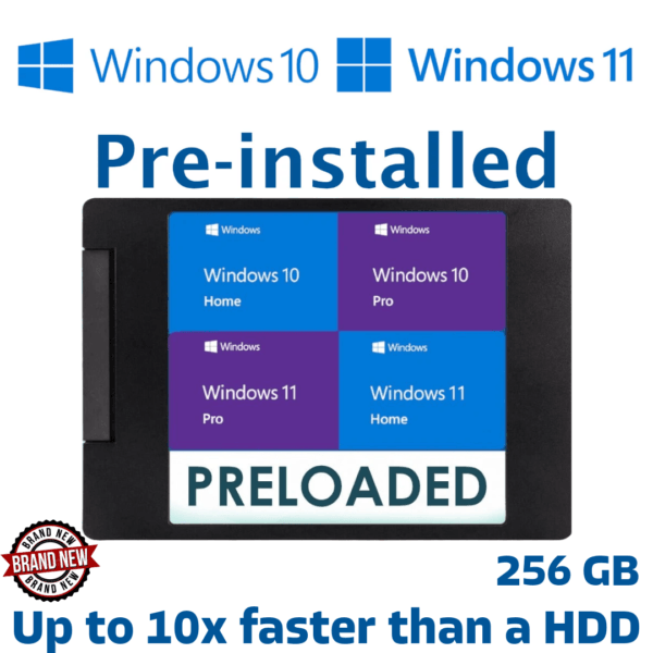 Windows Preinstalled Laptop with 256GB SSD – Fast Performance & Free UK Delivery