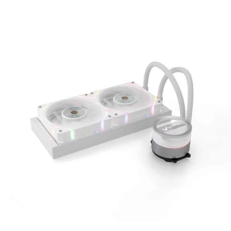 Valkyrie Dragonfang 240mm Liquid CPU Cooler - Powerful Cooling with ARGB Fans- White