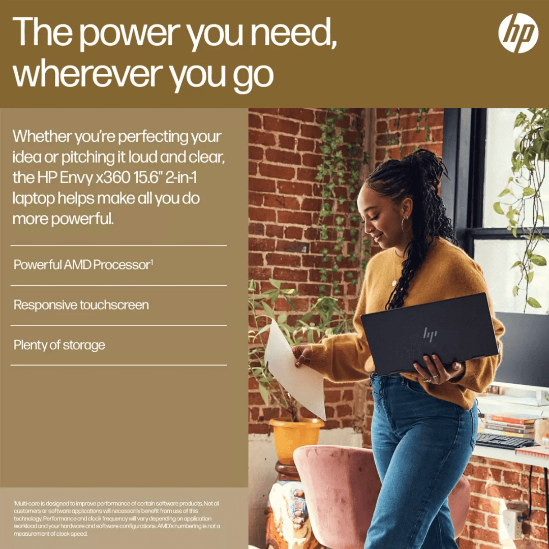 HP Envy x360 15-fh0001na - 15.6" 2-in-1 Convertible Laptop, AMD Ryzen 5, 8GB RAM, 512GB SSD, Windows 11 - Image 4