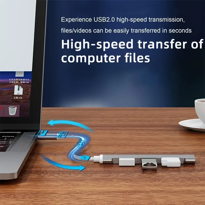 4-Port USB 3.0 Hub - High-Speed Type-C Splitter 5Gbps - Image 4