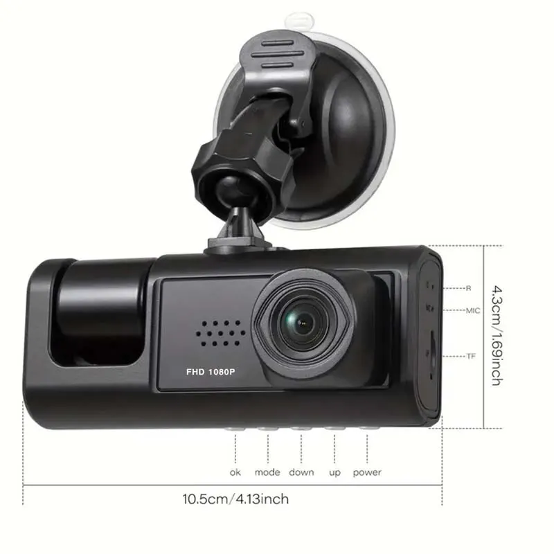 1080P Dash Cam with IR Night Vision, Loop Recording & 2" IPS Screen - Image 2