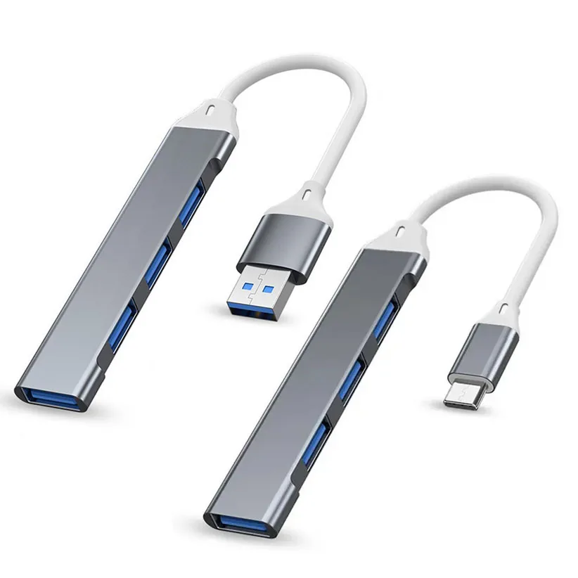 4-Port USB 3.0 Hub - High-Speed Type-C Splitter 5Gbps