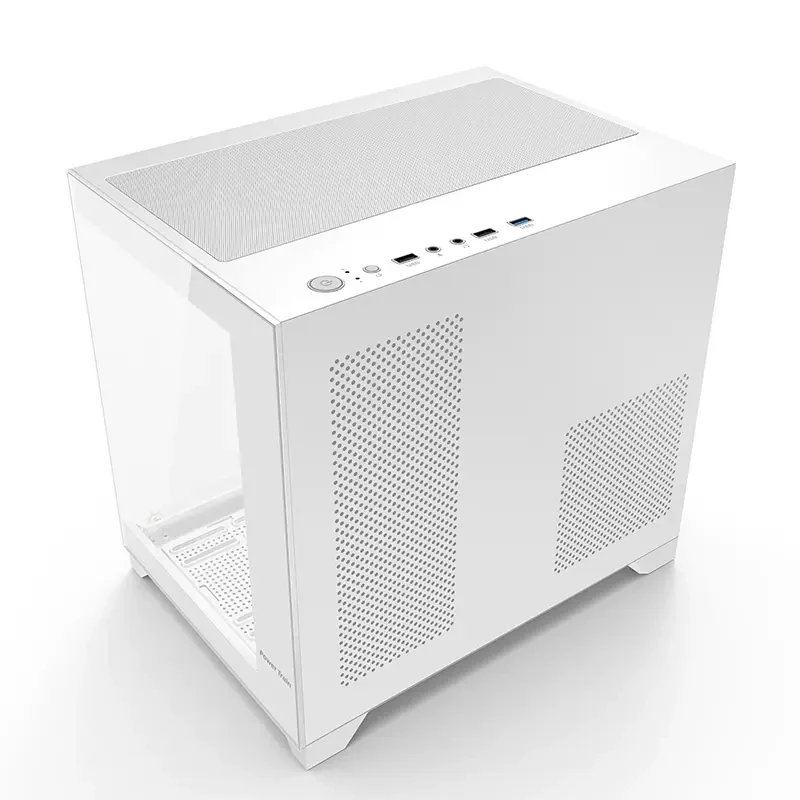 Power Train Coloured Glaze PC Case – 270° Full-View Tempered Glass Gaming Chassis, Supports 240 mm Water Cooling - Image 4