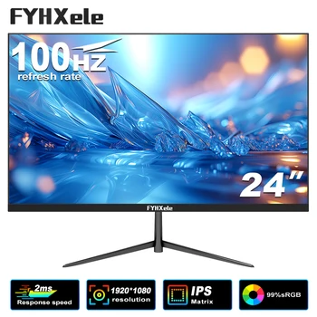 24-Inch Computer Monitor UK – 100Hz Full HD 1080P Gaming & Desktop Display with HDR, G-Sync, Eye Care