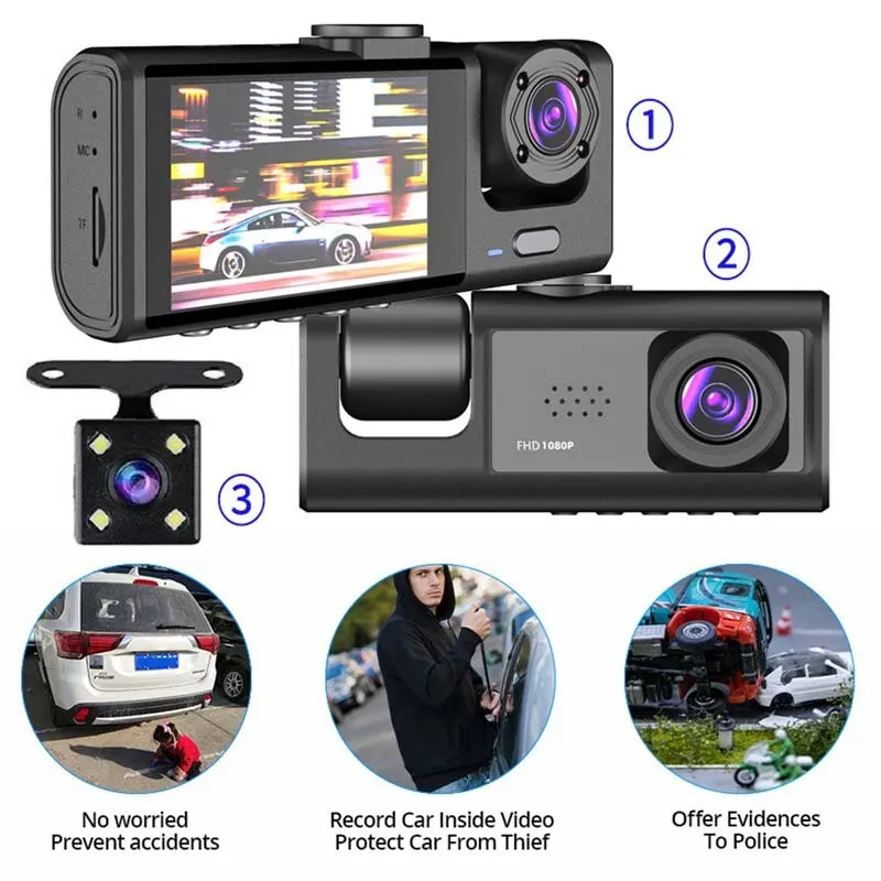 1080P Dash Cam with IR Night Vision, Loop Recording & 2" IPS Screen - Image 3