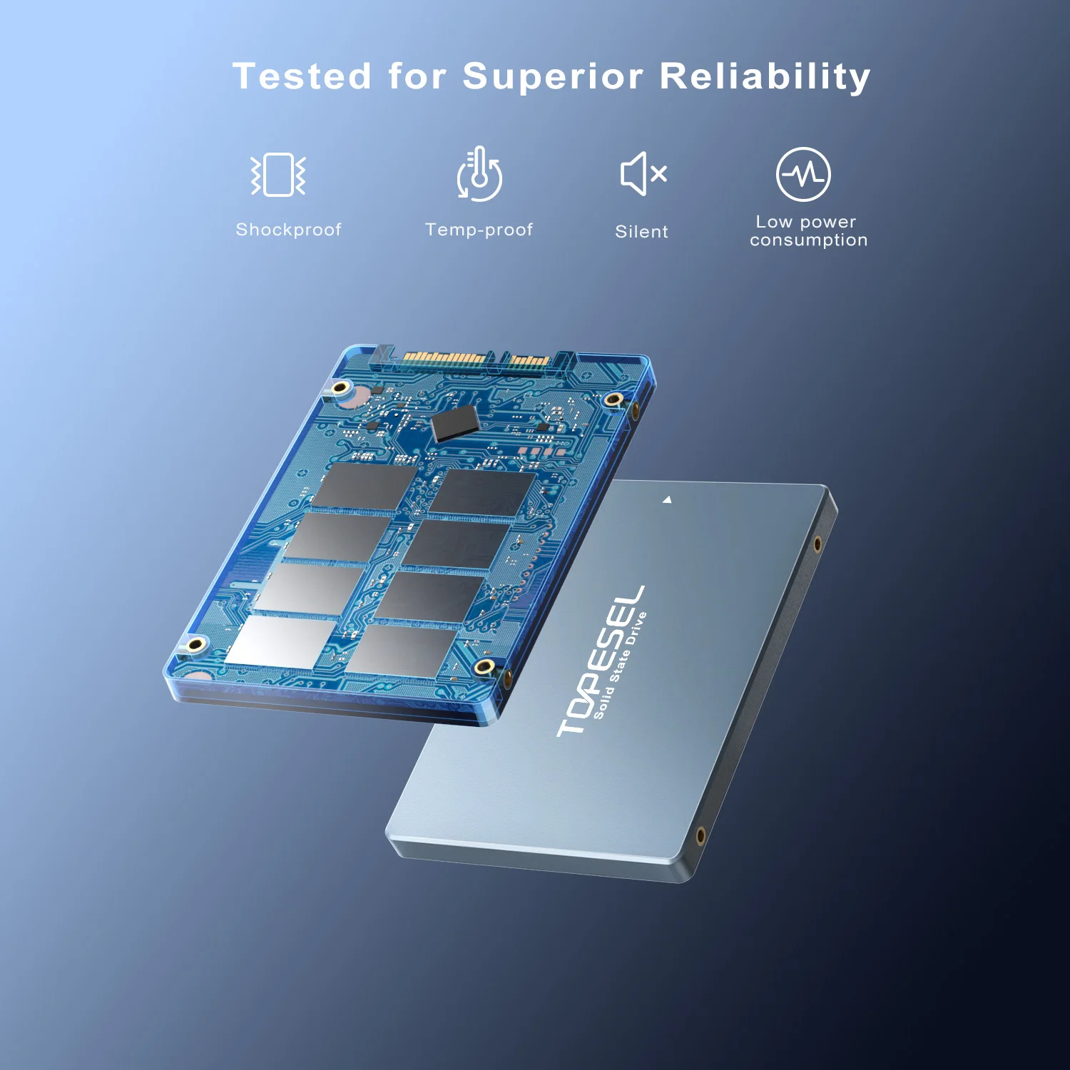 TOPESEL SATA SSD 512GB & 256GB - High-Speed 2.5 Inch Solid State Drive - Image 2