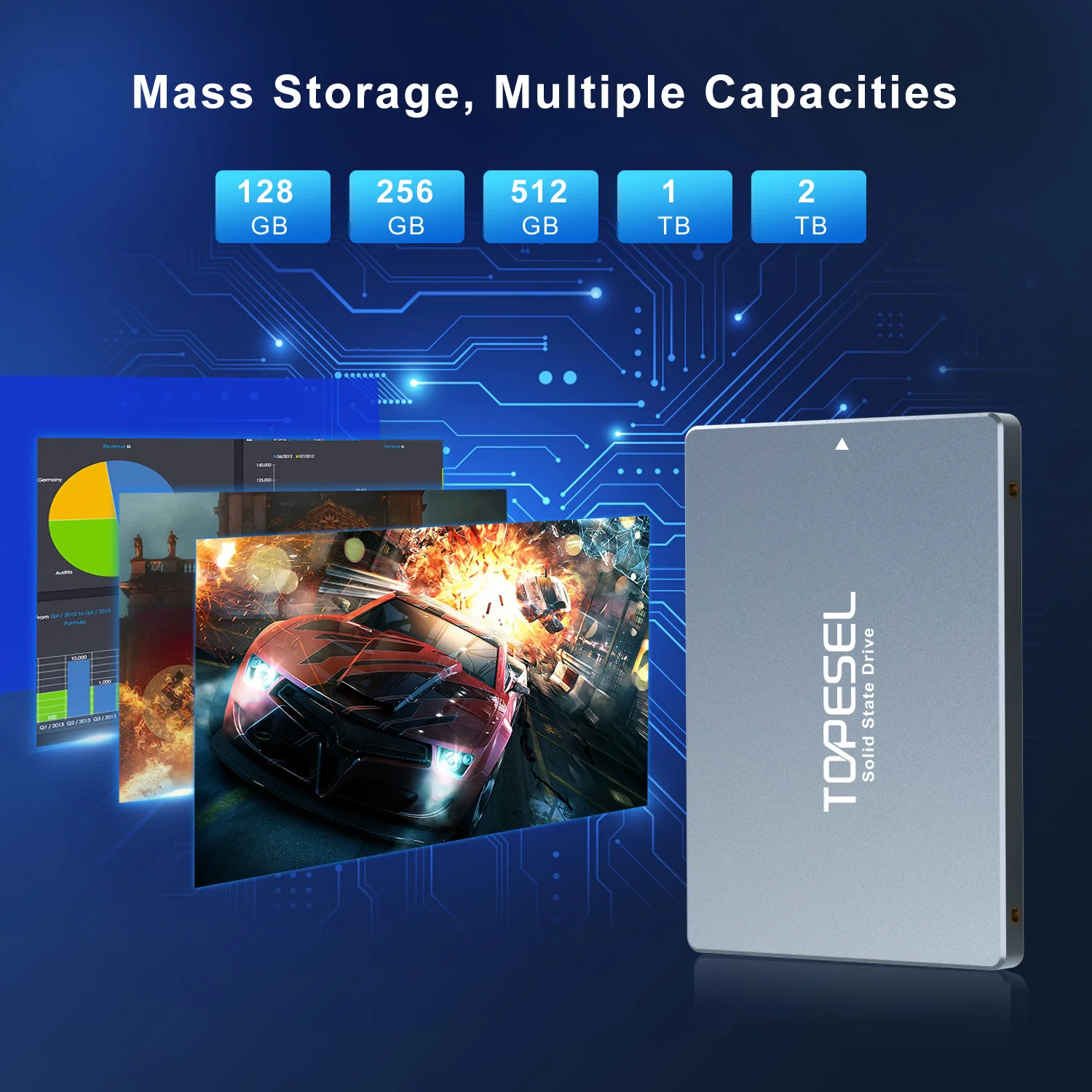TOPESEL SATA SSD 512GB & 256GB - High-Speed 2.5 Inch Solid State Drive - Image 4