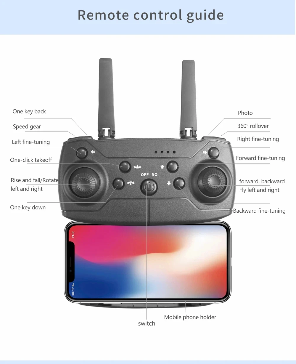 Foldable HD Camera Drone with WiFi FPV – E88Pro 4K - Image 6