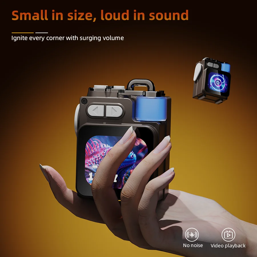 Wireless Bluetooth Metal Speaker with RGB Lighting, Smart LED Display & Subwoofer - Image 5