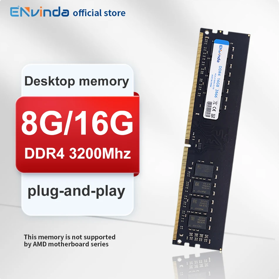 ENVINDA DDR4 Desktop RAM - Intel-Compatible Memory 4GB/8GB/16GB, 3200MHz - Image 3