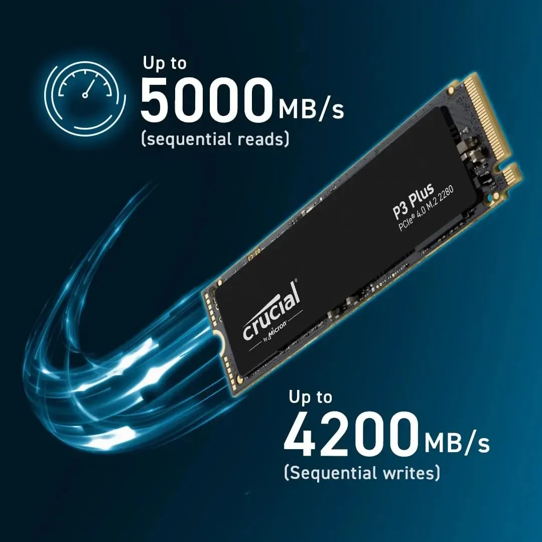 Crucial P3 Plus NVMe M.2 SSD - 500GB/1TB/2TB, 5000MB/s - Image 3