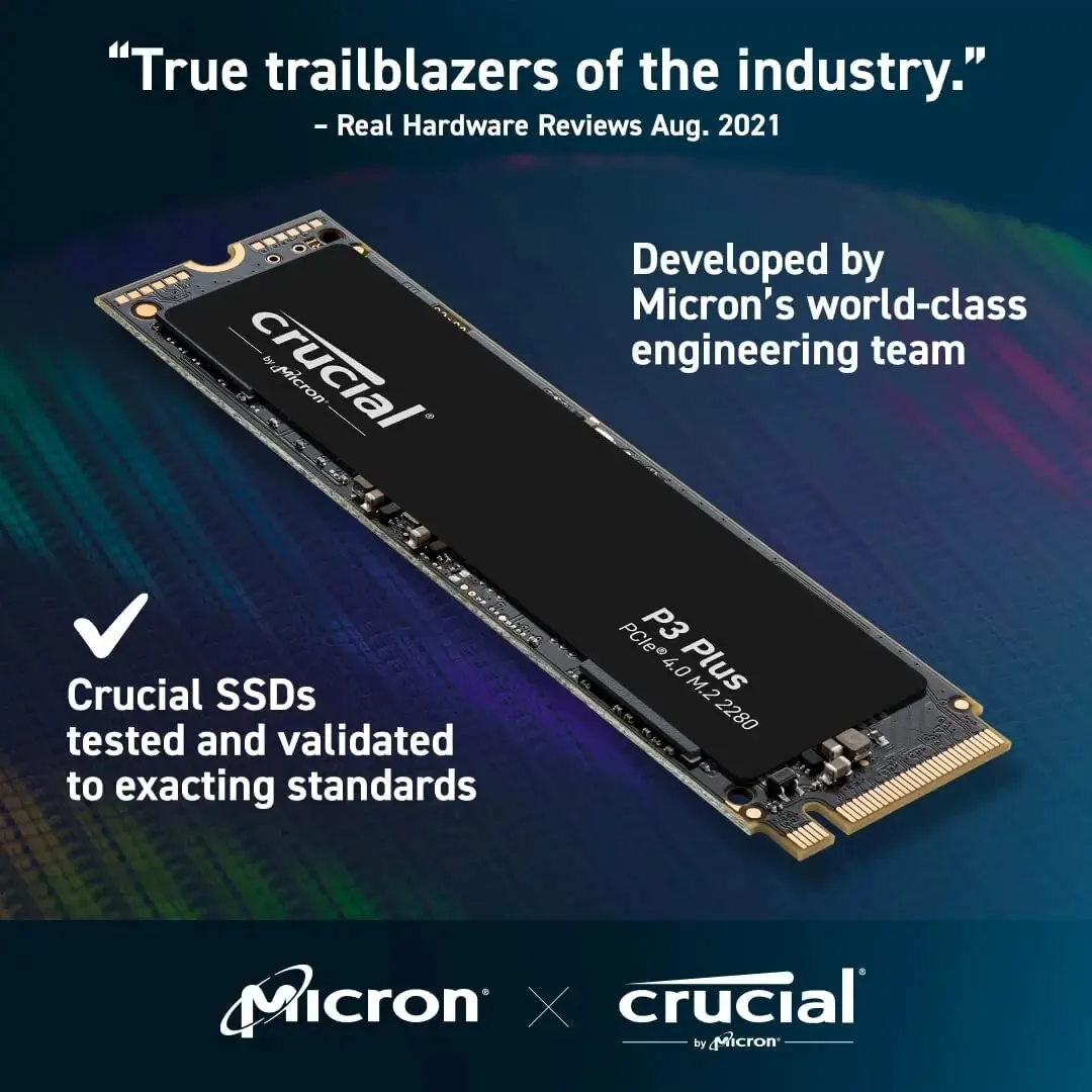 Crucial P3 Plus NVMe M.2 SSD - 500GB/1TB/2TB, 5000MB/s - Image 4