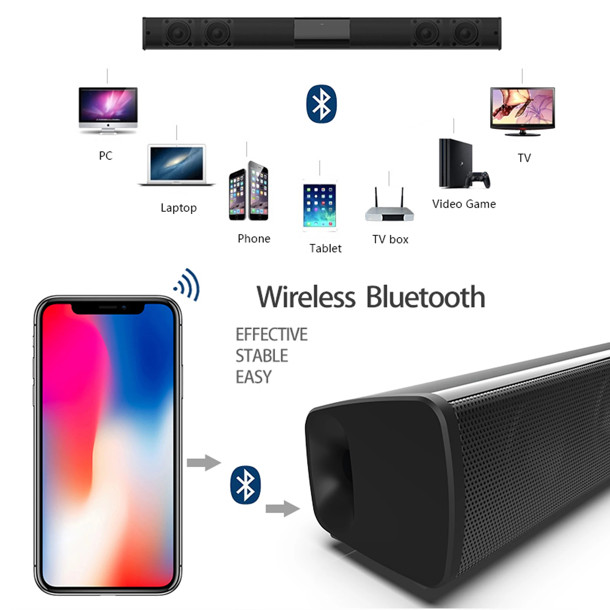 Bluetooth Speaker with FM Radio - V4.2 Connectivity and USB Input - Image 3