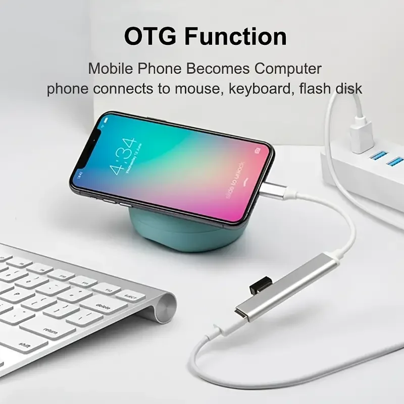 4-Port USB 3.0 Hub - High-Speed Type-C Splitter 5Gbps - Image 3