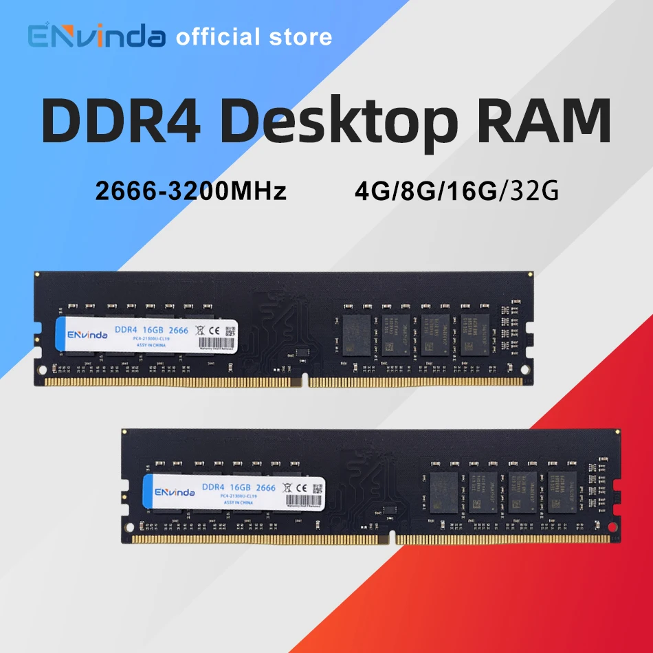 ENVINDA DDR4 Desktop RAM - Intel-Compatible Memory 4GB/8GB/16GB, 3200MHz - Image 2